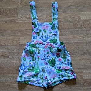 Black Milk Crazy Plant Lady Short Overalls size S